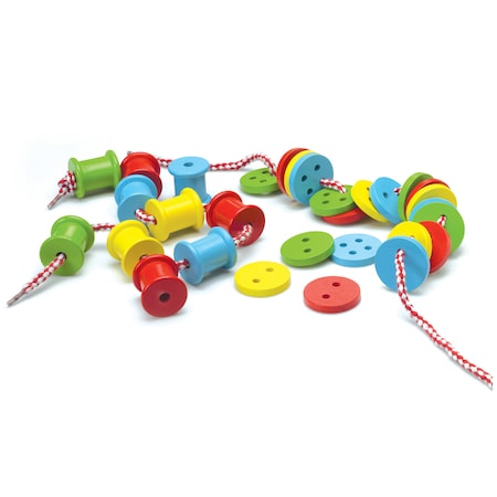 The Original Toy Company Threading Buttons + Spools 59450